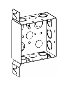 5S Square Deep Box - FB Bracket - (5) 1/2 Inch, (2) 3/4 Inch, (7) MKO Knockouts - ORBIT - 5SDB-MKO-FB