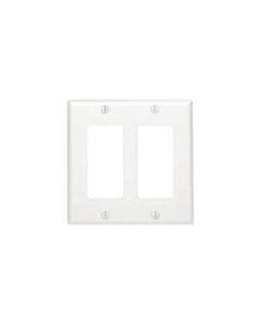 Wallplate for Decora/GFCI - 2 Gang - White - Leviton - 80409-W