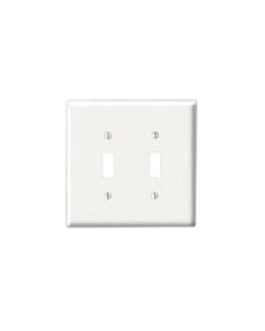 Wallplate for Toggle Switch - 2 Gang - White - Leviton - 88009