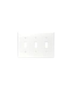 Wallplate for Toggle Switch - 3 Gang - White - Leviton - 88011