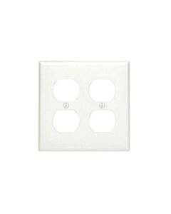 Wallplate for Duplex Receptacle - 2 Gang - White - Leviton - 88016