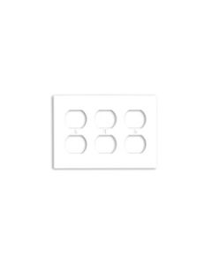 Wallplate for Duplex Receptacle - 3 Gang - White - Leviton - 88030
