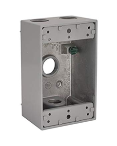 Weatherproof Box - 1 Gang - (4) 3/4 Inch Holes - ORBIT - 1B75-4