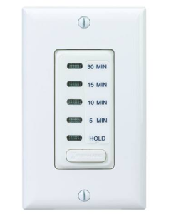 Electronic Countdown In-Wall Timer - 10/20/30/60 Minute Timing Range with Hold - Intermatic - EI210W WH