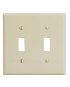 Wallplate for Toggle Switch - 2 Gang - Ivory - Leviton - 86009