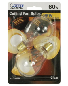 Feit - A15 Incandescent Lamp - 60W - 2700K Light Color - BP60A15N/CL/CF [FET]
