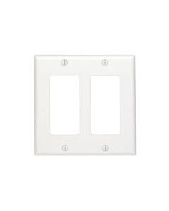 Wallplate for Decora/GFCI - 2 Gang - White - Leviton - 80409-W