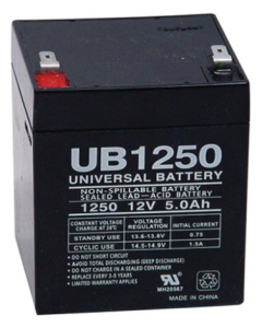 Sealed Lead Acid Battery - 12V - 5Ah - Universal Power Group - UB1250 (D5741)