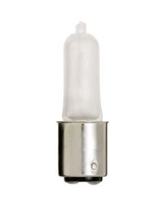 100 Watt T4 Halogen Lamp - BA15d (Double Contact Bayonet) - Satco - 100Q/DC/F/120V  [S1920]