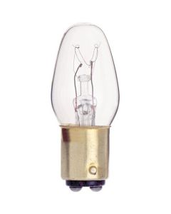 10 Watt C7 Incandescent Lamp - BA15d (Double Contact Bayonet) - Satco - 10C7/DC  [S3904]