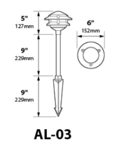 Focus Industries - Area Light - 4W - 3000K Light Color - AL03LEDPBLT [FOC]