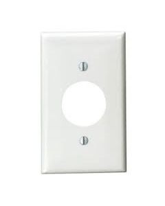 Wallplate for Hole Outlet/Receptacle - 1 Gang - White - Leviton - 80720-W