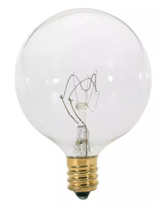 Bulbrite - G16.5 Incandescent Globe Lamp - 25W - 2700K Light Color - 25G16CL2 [391125]