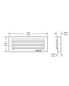 Focus Industries - Brick Light - 8W - 3000K Light Color - SL-08-LEDP-WBR [FOC]