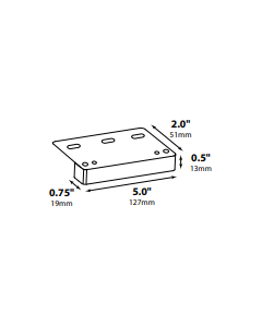 Focus Industries - Ledge Light - 2W - 3000K Light Color - SL42-SM2-LEDS-BRS [FOC]