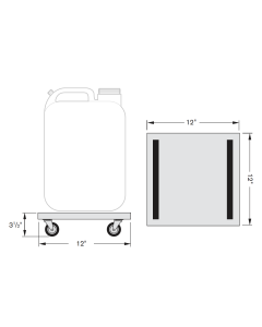 Rolling Tank Dolly for Portable Sinks