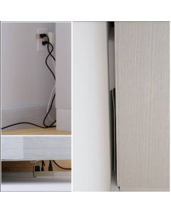 6 Foot, 6 Outlet Space-Saving Surge Protector Power Strip (Oversize Outlet Size) - White - Sleek Socket 6-S-OVSZ-W