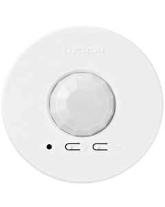 Occupancy and Vacancy Sensor - Ceiling Mount - Passive Infrared (PIR) - Wireless - White - Lutron - LRF2-OCR2B-P-WH  