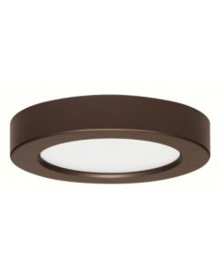 10.5 Watt Flush Mount LED Fixture - Warm White (3000K) - Satco - 10.5W/LED/5.5FLUSH/30K/RD/BRZ  [S21500]