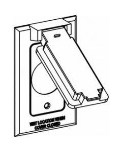 Weatherproof Device Cover - 1 Gang - (1) Single Receptacle or Switch - ORBIT - 1C-SV