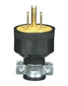 3-Prong Plug - Satco - 3 PRONG RUBBER PLUG