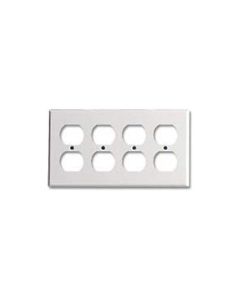 Wallplate for Duplex Receptacle - 4 Gang - White - Leviton - 88041
