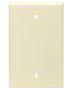 Wallplate Blank - 1 Gang - Ivory - Leviton - PJ8-W