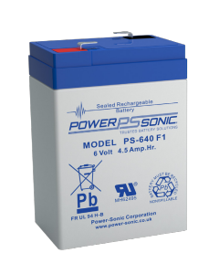 Sealed Lead Acid Rechargeable Battery - Powersonic - PS640F1 BATTERY