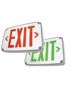 2W LED Exit Sign - Elite Lighting - ELX-LED-651-G-W-2-EM