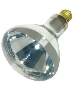 125 Watt R40 Incandescent Lamp - E26 (Medium) - Satco - 125R40/TF CLEAR HEAT SHATTER  [S4750/TF]