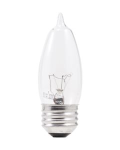 15 Watt B10 Incandescent Lamp - E26 (Medium) - Sylvania - 15B10/BL/2PK/120-1  [13433]