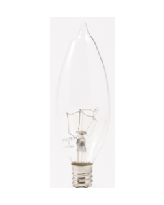 15 Watt B10 Incandescent Lamp - Warm White (2850K) - E12 (Candelabra) - Sylvania - 15B10C/DBL LIFE/BP  [13315]