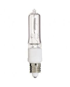 100 Watt T4 Halogen Single Ended Lamp - Warm White (2900K) - E11 (Mini-Can) - Satco - 100T4/CL 120V  [S3107]