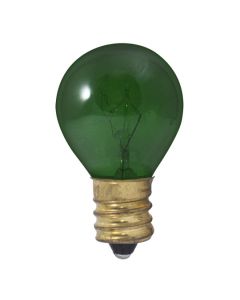 10 Watt S11 Incandescent Lamp - Transparent Green - E17 (Intermediate) - Bulbrite - 10S11TG  [702410]