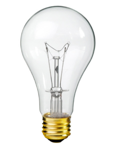 100 Watt A19 Incandescent Lamp - E26 (Medium) - Shat-R-Shield - 100A19/RS/CL-01286AT  [01286AT]