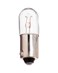 0.95 Watt Miniature Bayonet Miniature Lamp - BA9s (Miniature Bayonet) - Satco - #755 6.3V 1W BA9S T3.25 C2R [S6918]
