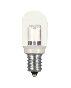 0.8 Watt T6 LED Lamp - Warm White (2700K) - E12 (Candelabra) - Satco - 0.8W T6/CL/LED/120V/CD  [S9177]