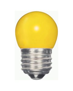 1.2 Watt S11 LED Lamp - Ceramic Yellow - E26 (Medium) - Satco - 1.2W S11/Y/LED/120V/CD  [S9166]