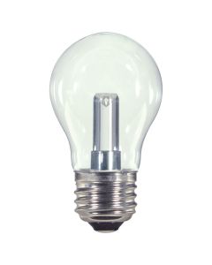 1.4 Watt A15 LED Lamp - Warm White (2700K) - E26 (Medium) - Satco - 1.4W A15/CL/LED/120V/CD  [S9150]