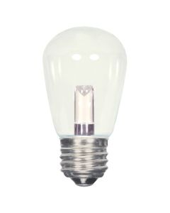 1.2 Watt S14 LED Lamp - Warm White (2700K) - E26 (Medium) - Satco - 1.4W S14/CL/LED/120V/CD  [S9174]
