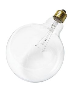 100 Watt G40 Incandescent Lamp - E26 (Medium) - Satco - 100G40/CL 120V  [S3013]