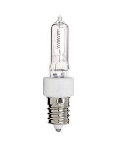 100 Watt T4 Halogen Lamp - Warm White (2900K) - E14 (European) - Satco - 100T4.5/E14/CL  [S3132]