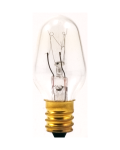 10 Watt C7 Incandescent Lamp - E12 (Candelabra) - Sylvania - 10C7115-125  [13636]