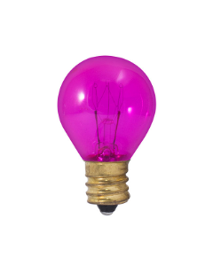 10 Watt S11 Incandescent Lamp - Transparent Pink - E17 (Intermediate) - Bulbrite - 10S11TP  [702610]