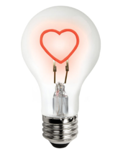1.5 Watt LED Shape Filament Lamp - E26 (Medium) - TCP - FA19HEARTRBD  