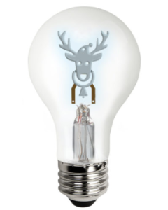 1.5 Watt LED Shape Filament Lamp - Daylight (5000K) - E26 (Medium) - TCP - FA19REINDEERBD  