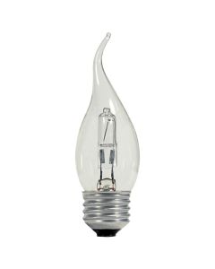 43 Watt CA10 Halogen Decorative Lamp - E26 (Medium) - Satco - 43EFC/HAL/120V/E26/CD  [S2446]