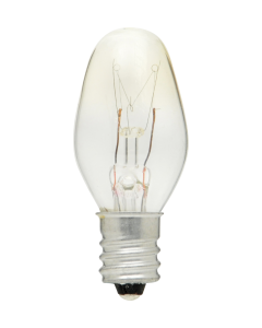 4 Watt C7 Incandescent Lamp - E12 (Candelabra) - Sylvania - 4C7/DL/BL 120V  [13523]