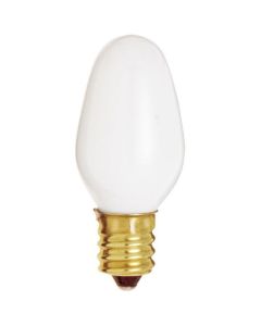 4 Watt C7 Incandescent Lamp - E12 (Candelabra) - Satco - 4C7/W 120V  [S3681]