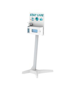 Hygiene Station - Includes Glove Box Holder and Refillable Hand Sanitizer Pump Dispenser - Free Flat Rate Shipping (Hand Sanitizer Not Included)